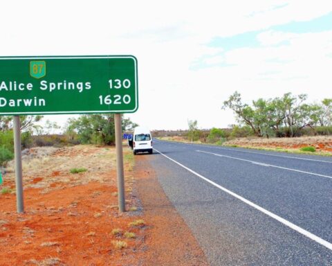 Alice Springs road sign