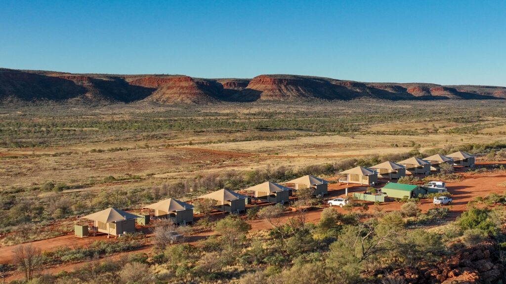 The Drovers Dream is a truly Australian outback accommodation experience, but with all the creature comforts built in. 

The tents come with beautifully appointed furnishings and luxurious internal ensuite.