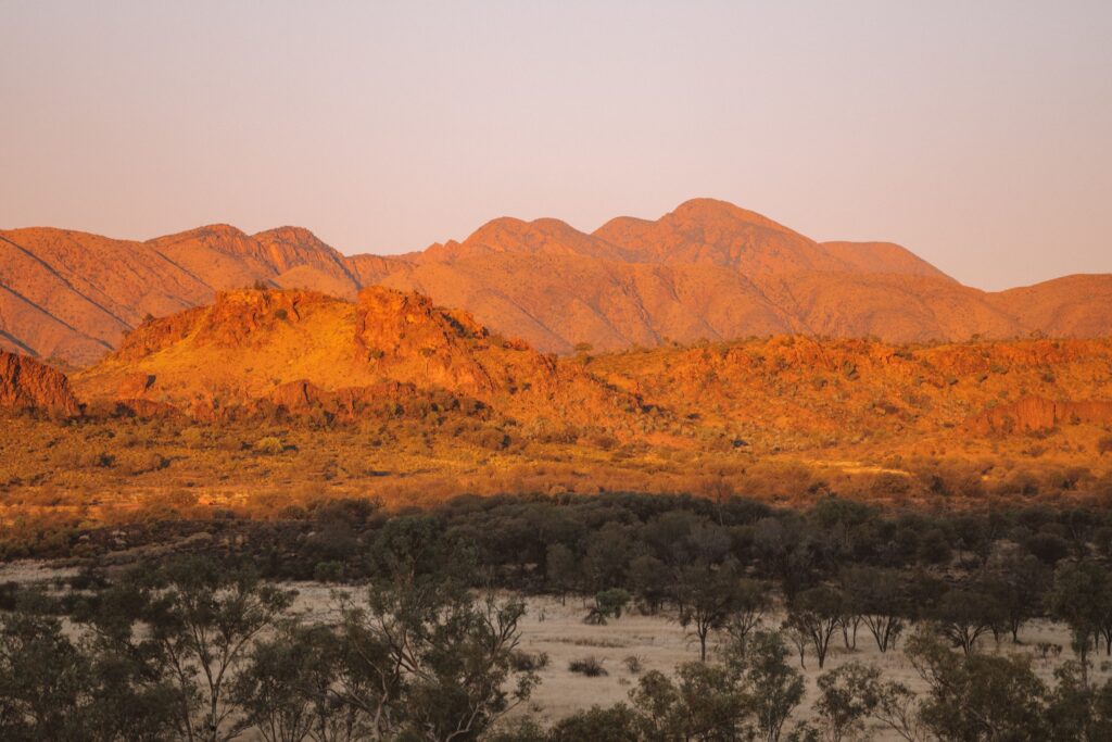 Mt Sonder is the highest point in the West MacDonnell Ranges.<br /><br />It marks the western end of the Larapinta Trail, a 231 kilometres walking trail that extends from Alice Springs.<br /><br />Walk the challenging trail to the top of Mt Sonder, at 1,380 metres above sea level, for spectacular views across the ranges and the surrounding plains. The trail can be accessed from the Larapinta Trail or from Redbank Gorge car park.